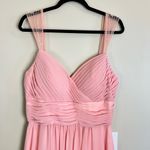My Dreams & More Beautiful Pleated Chiffon Dress Beaded Straps Flowing Skirt 14 Pink Photo 4