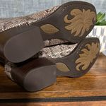 Born Brown Python Snakeskin Audriana Tall Heeled Boot Suede Fall Mobwife Sz 7.5M Photo 3