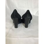 Libby Edelman  Women Suede Ballet Wedge Shoe Sz.10M Black EUC Photo 5