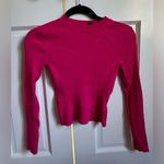 Divided Ribbed Hot Pink Long Sleeve Photo 1