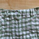 Princess Polly Gingham Pleated Checkered Mini Skirt in Sage Green/White - Size 2 Photo 3