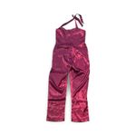 Unique Vintage Burgundy Satin Halter Jumpsuit Evening Glam Party 6 8 Open Back Photo 4