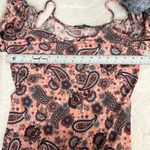 Joe Boxer Floral Paisley Pink Maxi Dress Cold Shoulder Jersey Knit Size Medium Photo 8