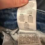 Mother The Looker Crop Distressed Medium Wash Jeans in Graffiti Girl Sz 27 Blue Photo 9