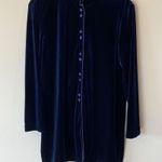 Coldwater Creek  Womans Navy Velvet Oriental Style 2 Piece Suit Size Medium Photo 5