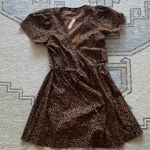 Madewell Flutter-Sleeve Wrap Mini Dress in Painted Leopard Photo 4