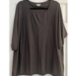Garnet Hill Sweater Top Women’s LG Gray Silk Blend Lagenlook Oversized Dolman Photo 0