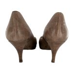 PURA LOPEZ Fawn Brown Leather Platform Pumps Heels Size 37 Tan Photo 4