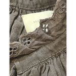 Brochu Walker Dress St. Tropez Onyx Black Linen Dropped Waist Size M Resort Photo 8