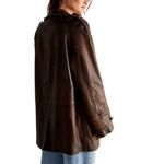 We The Free  Top Notch Orchid Leather Pea Coat Size XL New w/ Tag MSRP $698 SOO Photo 6