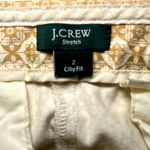 J.Crew  City Fit Chino Ankle Pants Beige White Pattern Size 2 Photo 4
