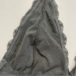 Free People  Intimately Bralette Galloon Lace Halter Adjustable Band Floral Grey Photo 5