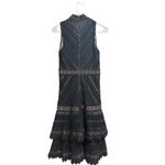 Alice + Olivia ‎ Azita Tiered Lace Fit-and-Flare Dress Size 0 Photo 2