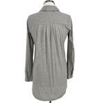 Soft Surroundings  Lacey Embroidered Gray Button-Up Shirt Size Small Photo 5
