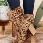 Ccocci  Darby Mid Calf Booties Cheetah size 6 Photo 0