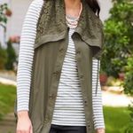 Matilda Jane Ambitious You Button Vest Olive Green Size XS Photo 0