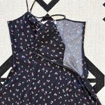 & Other Stories Black Floral Flowy Front Tie Mini Dress Size 10 Photo 11