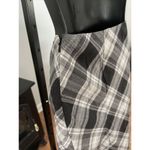 Anne Klein AK Women's Size 6 Check Embroidered Pleated Flair Lined Skirt Photo 4
