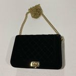 A New Day  Black Quilted Crossbody Bag with Gold Chain Photo 0