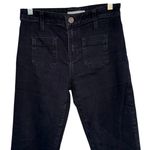 Joie  Laney Crop Flare Jeans Black Denim Pants Size 26 Minimalist Retro Photo 4