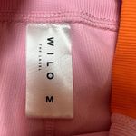 Wilo Ribbed Pink Orange Yellow Biker Shorts Size M Photo 2