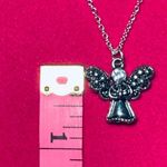 Boutique Angel Necklace Sterling Silver 925 Bedazzled Jewelry Catholic Christian gift Y2K Photo 6