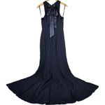Dessy Collection Midnight Blue Bow Back Mermaid Evening Gown Dress 4 Style 3084S Photo 1