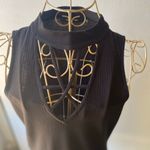 Doe & Rae  black ribbed cutout detail top S Photo 7