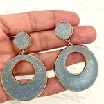 BaubleBar Sugarfix by blue sparkly gold tone statement earrings Photo 1