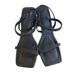 ALDO Y2K‎ VTG.  BLACK STRAPPY SQUARE TOE HEELS SANDALS SZ. 6 1/2. Photo 3