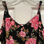 BP  Womens Pink Floral Rose Print Midi Slit Cocktail Dress Wedding Guest Size M Photo 2