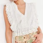 Urban Outfitters ✨ Women's Natural Uo Rami Pintuck Ruffle Top✨ Photo 1
