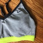 Nike Gray and Green Sports Bra Size M Photo 1