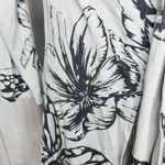 CAbi Front Tie Long Cardigan Size M Blue Knit Floral Duster Lightweight Photo 3