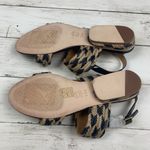 Tory Burch Lola Jute Sandals Woven Nautical Summer Boho Blue Heeled Navy Blue Photo 6