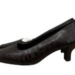 Aerosoles Brown Leather Square Toe Kitten Heels 8.5B Photo 1