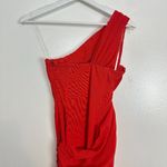 House Of CB  Valentina Asymmetric Cutout One-Shoulder Midi Dress Scarlet X-Small Photo 11
