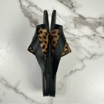 LAFAYETTE 148 NEW YORK Iris Thong Sandal Teak Multi Black Leather Leopard Sz 39 Photo 5