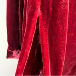 Eileen Fisher Dress Deep Cranberry Silk Blend Velvet Long-Sleeve Dress Sz XS NWT Photo 10