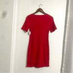 Old Navy NWT Womens Dress Red Twist Front Ribbed Bodycon Size Medium Photo 1