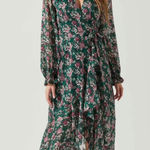 ASTR  the Label Women's Kamila Dress green floral maxi ruffle $178 fall revolve Photo 0
