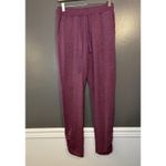 Daisy Fuentes Pants Womens Medium Purple Heather Jogger Lounge Drawstring Ruched Photo 1