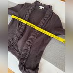 Vintage Susan Bristol Chocolate Brown Ruffle Collar Boiled Wool Sweater Jacket L Size L Photo 5