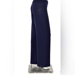 St. John #308  Collection Navy Ribbed Stretch Wide Leg Pants Photo 3