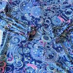 Lilly Pulitzer Womens Size Small Ruffle PJ Button Up Top Cosmic Kismet Blue Photo 10