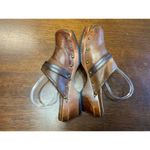 Frye  Leather Clog Women 6 Boho Hippie Lagenlook Cottage Fringe Grunge Weathered Photo 5