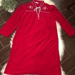 JCP vintage cranberry 3/4 zip robe sz large Red Photo 0