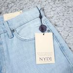 NYDJ Charlotte Relaxed Straight Leg Jeans Light Wash Blue Ripped Size 26 Photo 3