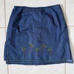 Liz Claiborne Vintage Denim Skort with Palm Tress Women’s size 4 Photo 0