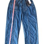 Nasty Gal Tie Waist Cropped Wide Leg Jeans Photo 7
